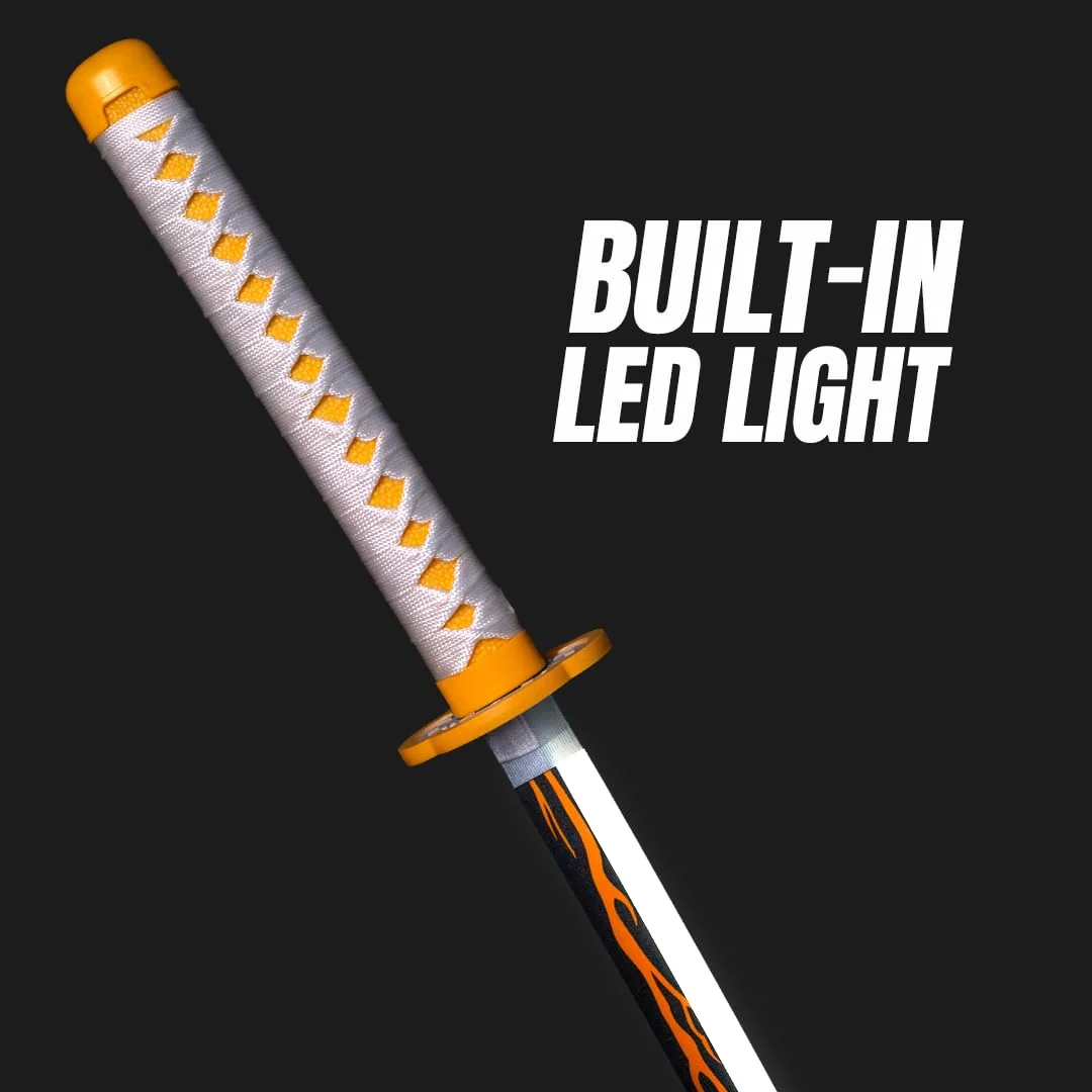 Poignée tressée du katana de Zenitsu, LED intégrée